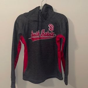 Grey and red South Dakota hoodie